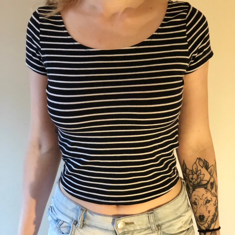 Striped Crop top